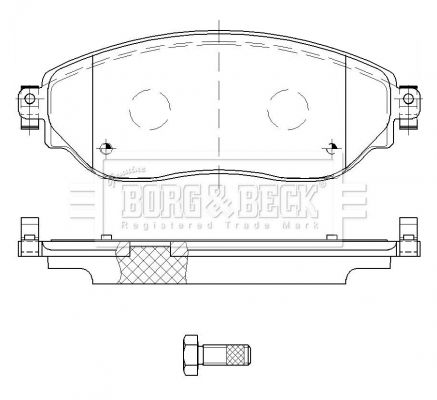 BORG & BECK Комплект тормозных колодок, дисковый тормоз BBP2515